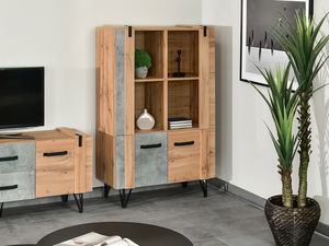 Set za dnevni boravak Suspendera SH04 (hrast + crna)