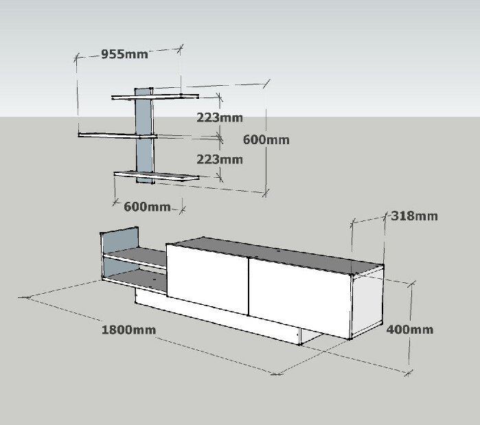 Mobilier living Eminent (Alb)