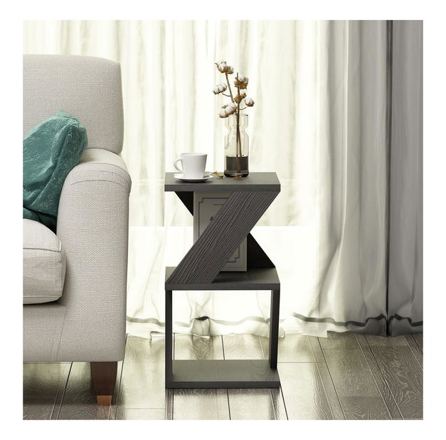 Pomoćni stolić Albena (crna + drvo)