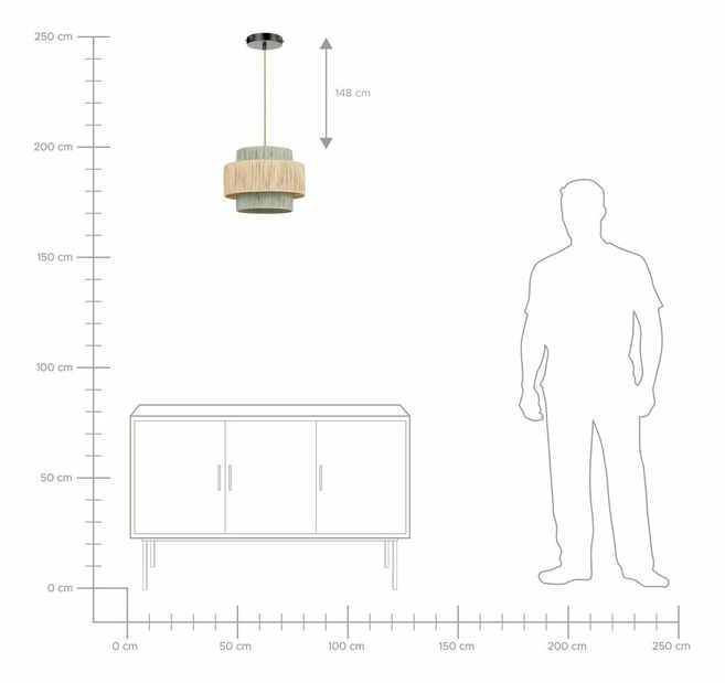 Závesné svietidlo Palza (prírodná)