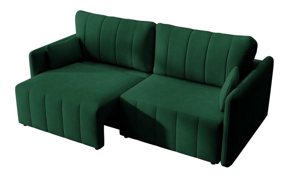 Kanapé Perkley (sötétzöld + fekete)