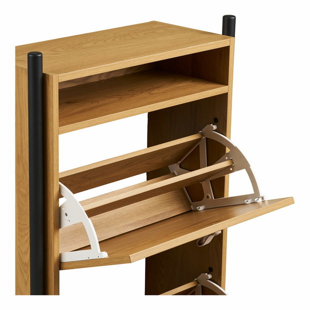 Skrinka na topánky Basilina 3 (prírodná)