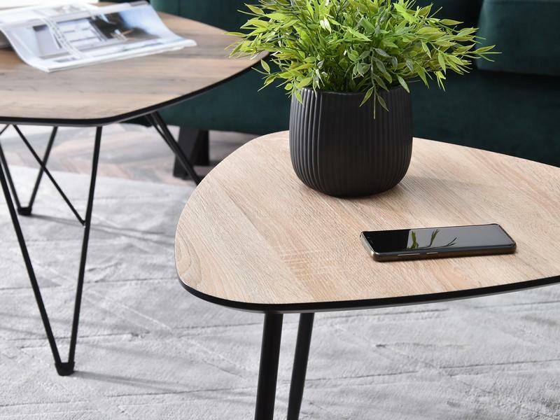 Măsuță de cafea Petal Zest Xl (nuc + negru)