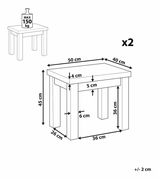 Set 2 ks. záhradných stoličiek Orlando (sivá)