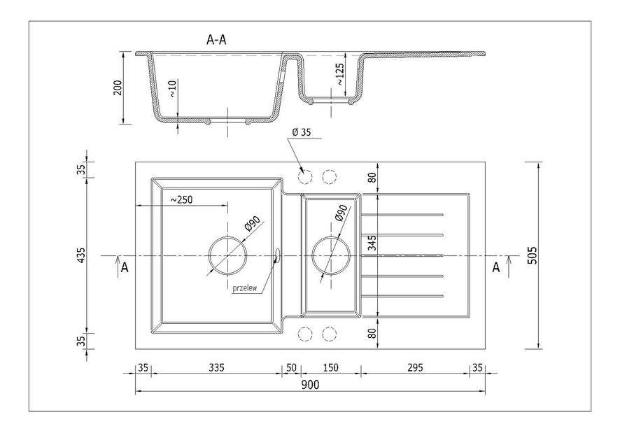 Mosogató Altava (bézs) (1 csaplyukkal) (J)