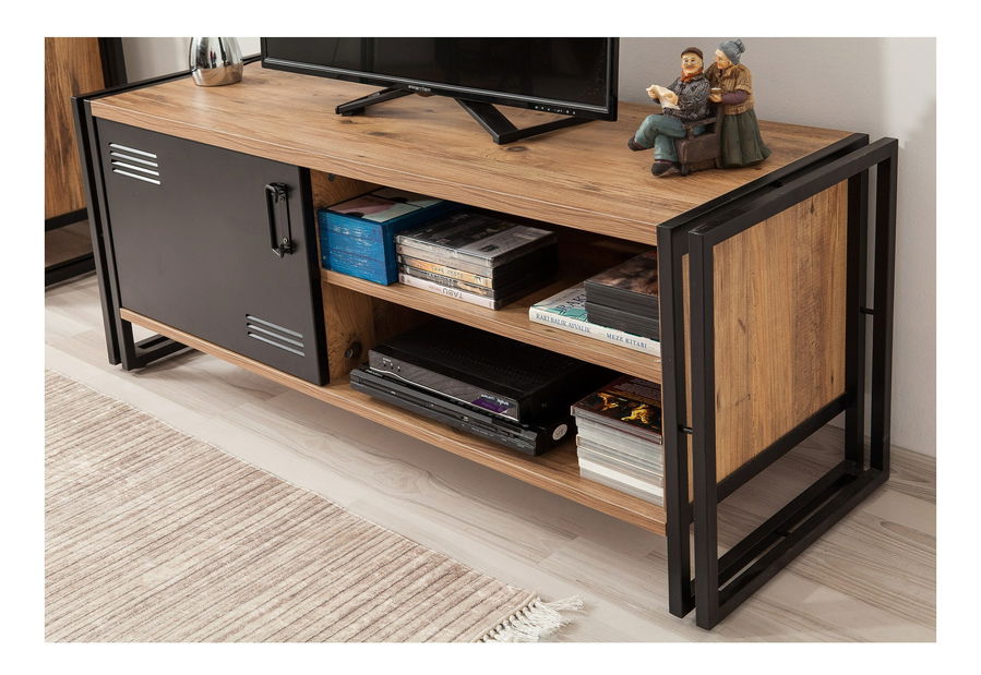 Set mobilier living Cosmopolitan 14 (atlantic pin + negru)