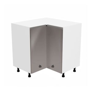 Dulap inferior de bucătărie, de colț D90N Aurellia (alb + gri lucios)