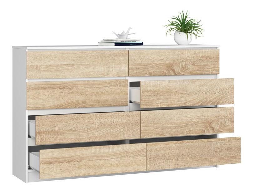 Komód Koa IV (fehér + szonoma tölgy)