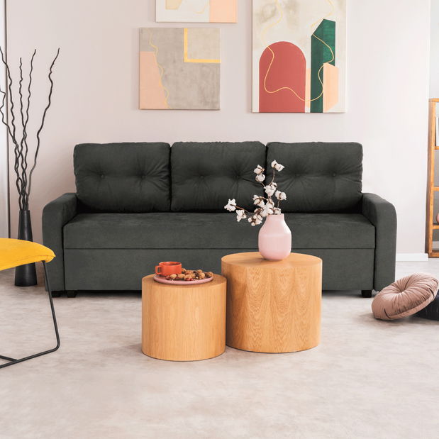 Szétnyitható kanapé Porta (sötétszürke)