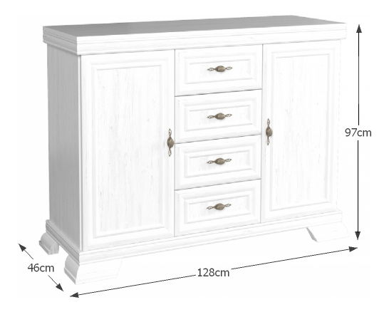 Komód Kraz KK3 (andersen erdei fenyő) *kiárusítás