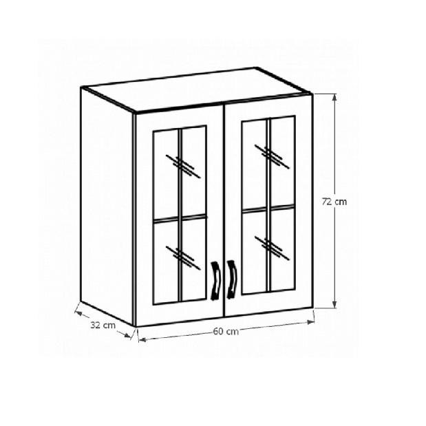 Dulap superior de bucătărie G60S Sillina (nuc milano)