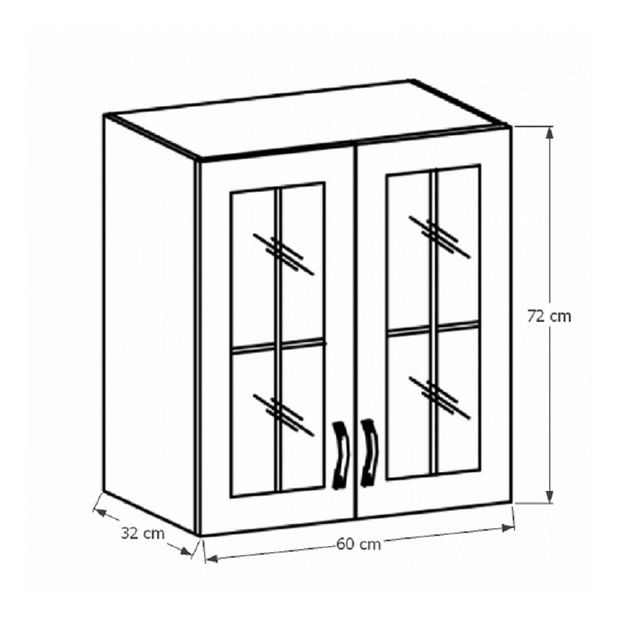 Dulap superior de bucătărie G60S Sillina (nuc milano)