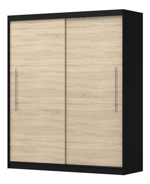 Ruhásszekrény Thovan (Fekete + Sonoma tölgy)