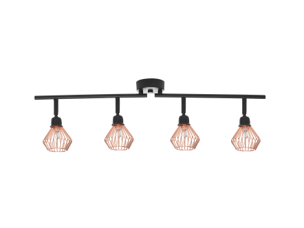 Lampă cu pandantiv Ventura L (cupru negru)