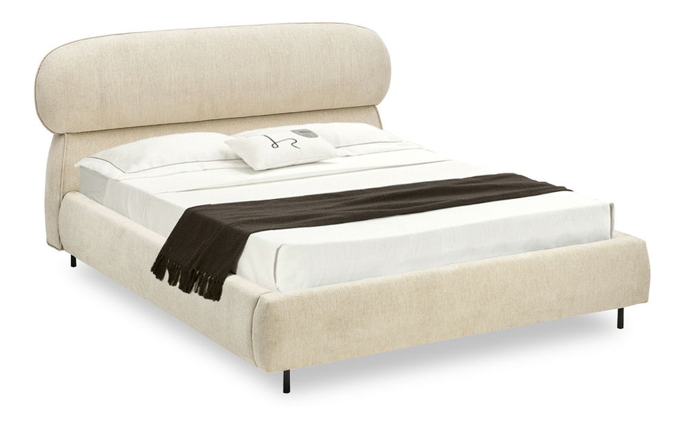 Pat matrimonial 160 cm Asesora 160 (bej + negru)