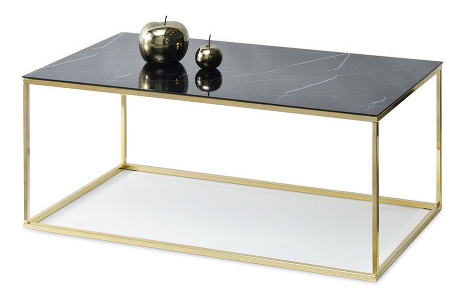 Konferenčný stolík Bella Xl (čierna + zlatá)