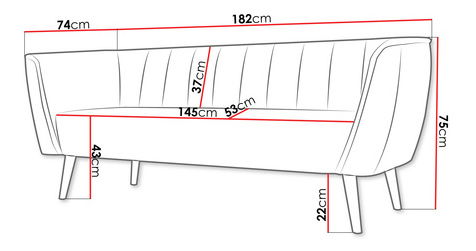 Sofa Futuro 3 (tamnosiva)