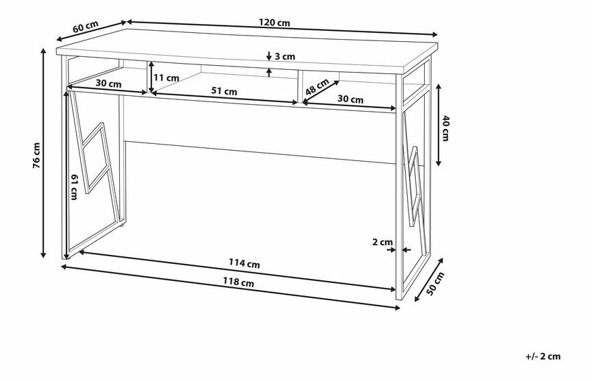 Íróasztal Formosa (sötét fa)