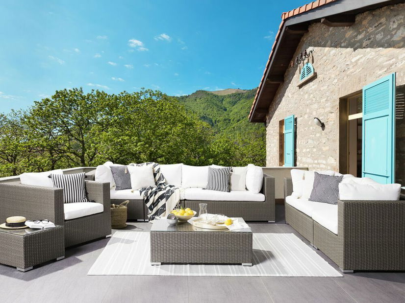 Kerti bútor garnitúra MAJESTO II (szürke) (8 személy részére)