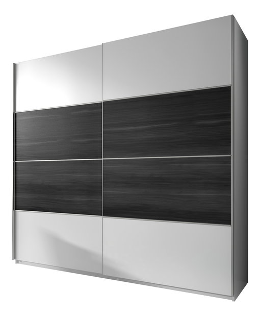 Šatníková skriňa Benson Typ 18 (biela + orech čierny)