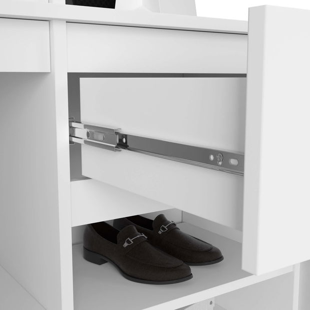 Predsieňová zostava Enteruno (biela) (so zrkadlom)