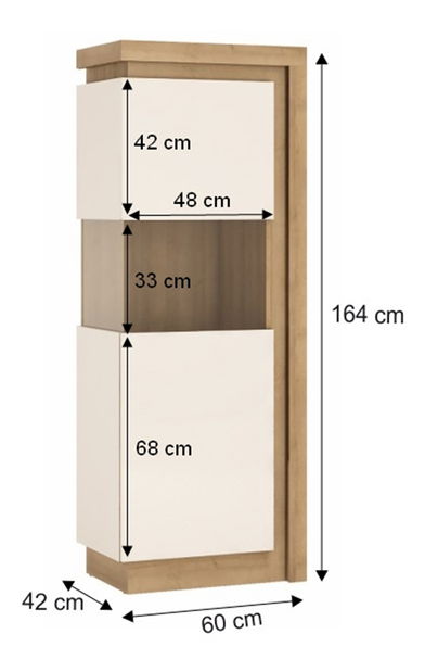 Vitrina Leonan 01 (s rasvjetom) (L) 