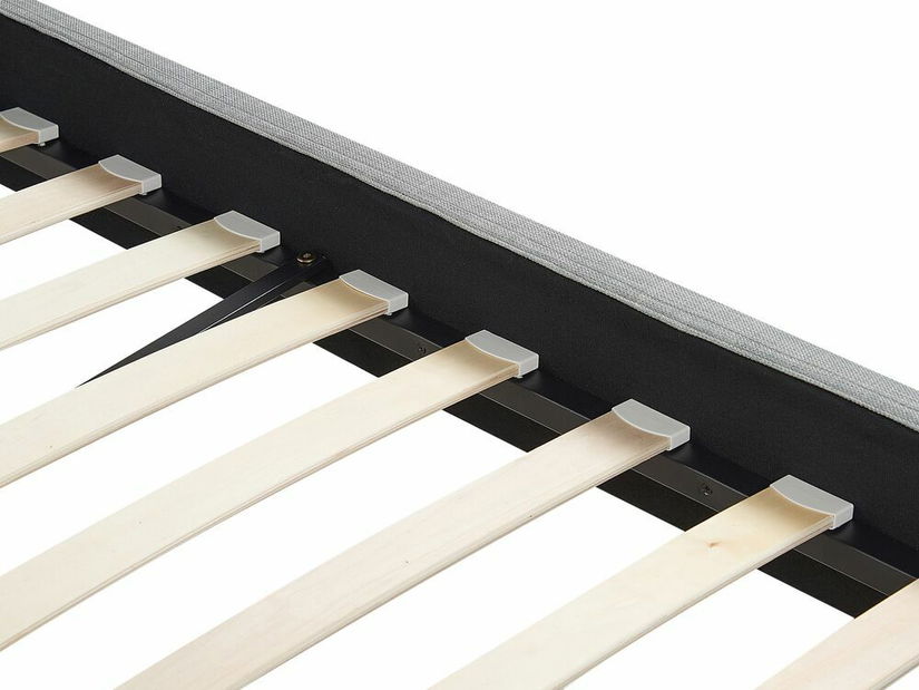 Manželská posteľ 160 cm FUTTI (s roštom a LED osvetlením) (sivá)
