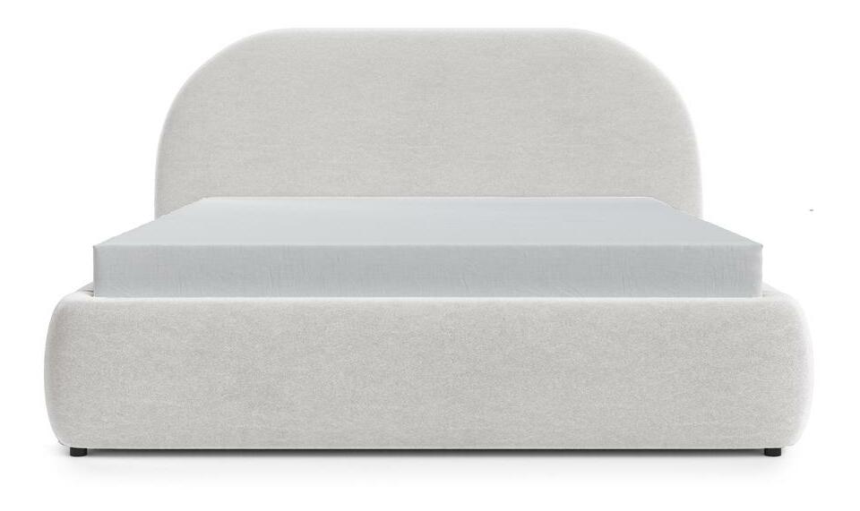 Franciaágy 140 cm Olivo P (ágyráccsal) (tárolóhellyel) (szürke + fekete) 