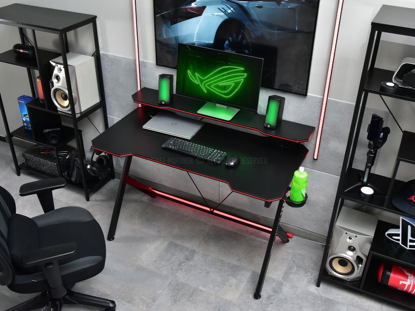 PC stolík Rolls (čierna)