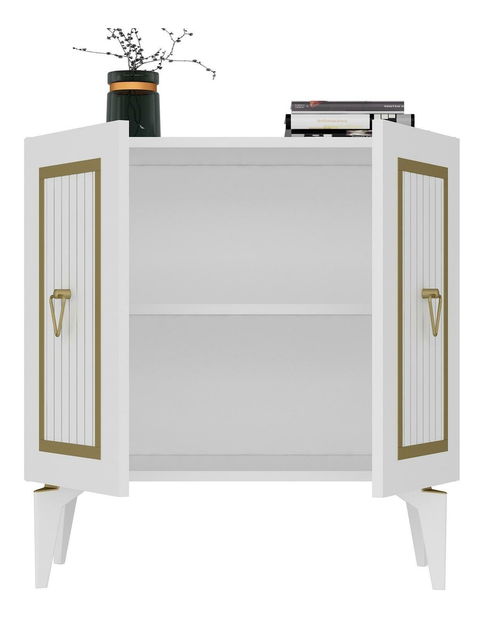 Skrinka Lideke 3 (biela + zlatá) 