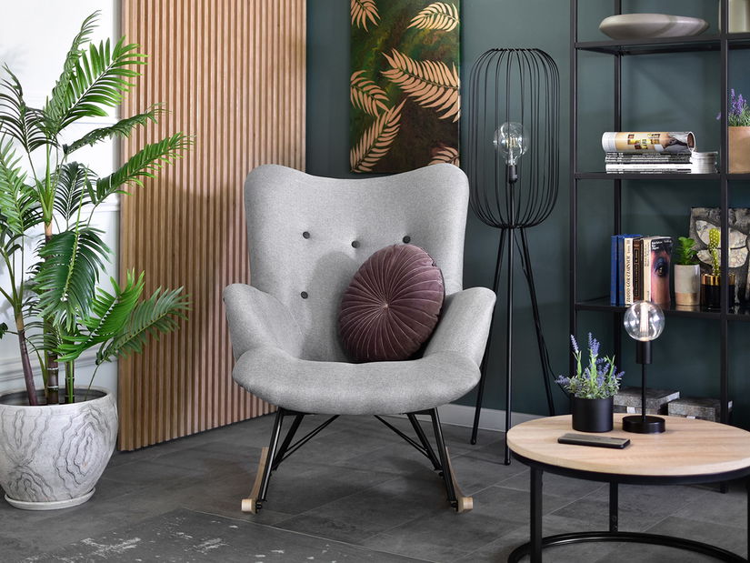 Hojdacie kreslo Laurentino (sivá + čierna)