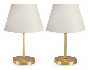 Set stolnih lampi (2 kom.) Astalasso 1 (svijetlosiva + zlatna)