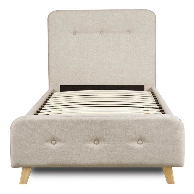 Pat de o persoană 90 cm Molecular (bej) (cu somieră)