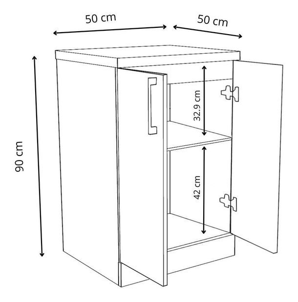 Dulap de baie Valiant (craft auriu + negru)