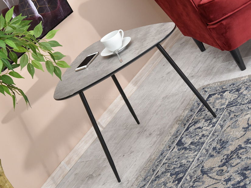 Konferenčný stolík Petal Zest Xl (biela + čierna)