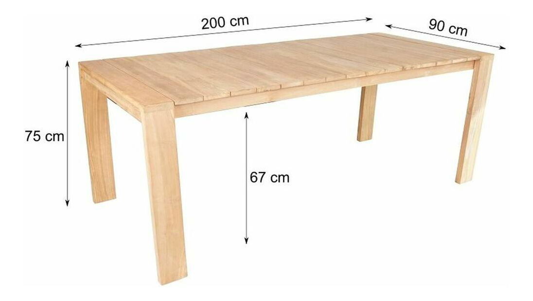 Masă grădină Haffo (pentru 8 persoane) (natural)