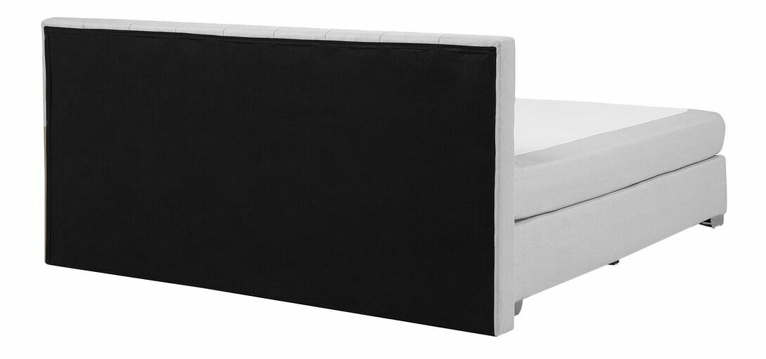 Manželská posteľ Boxspring 180 cm ADIR (s matracmi) (svetlosivá)