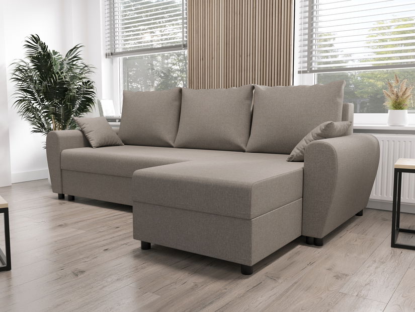 Rohová sedacia súprava Fleur L (béžová) (P)