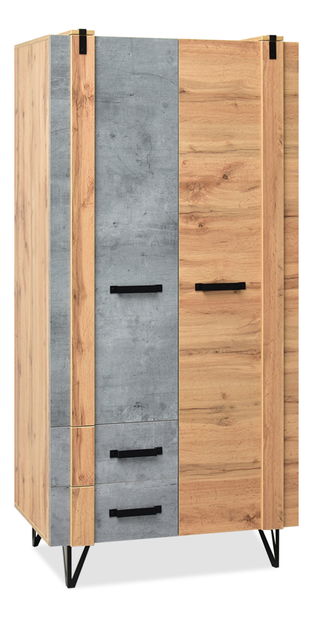 Set za dnevni boravak Suspendera SH01 (hrast + crna)