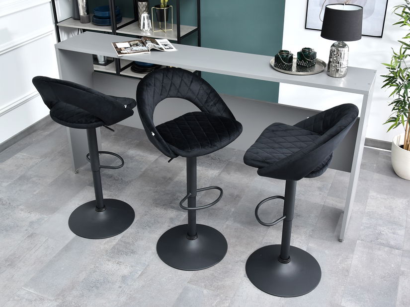 Stolička Hamlet (čierna + chrómová)