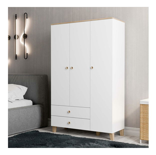 Ruhásszekrény Ventire (fehér tölgy)