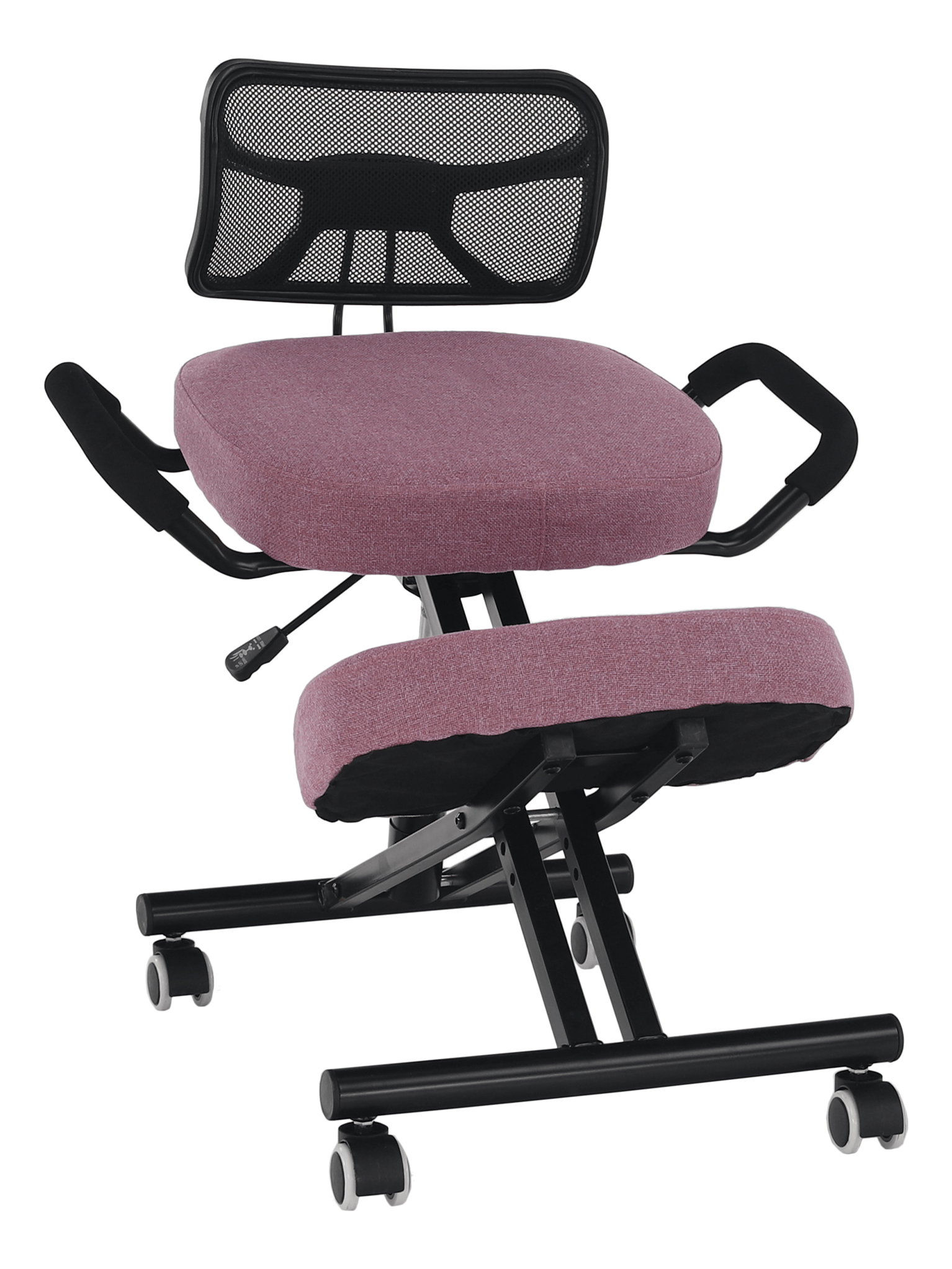 Fotoliu ergonomic de birou Rusu (roz + negru)