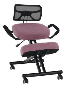 Ergonomická kancelárska stolička Rusu (ružová + čierna)
