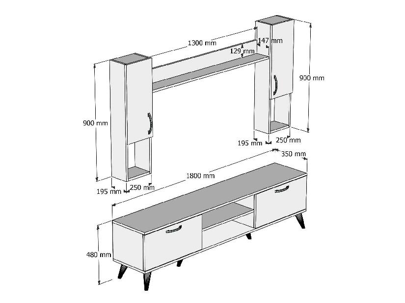 Mobilier living Lavune 3 (alb) 