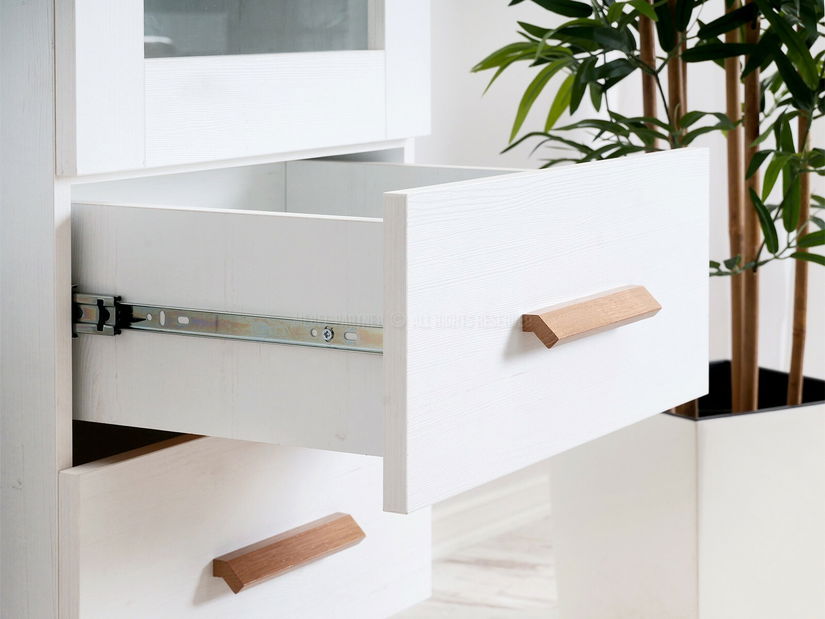 Namještaj za blagovaonicu Bajas 02 (bijela + hrast)