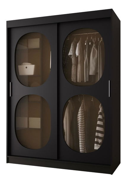 Dulap de haine 150 cm Boomer 2 (Negru)