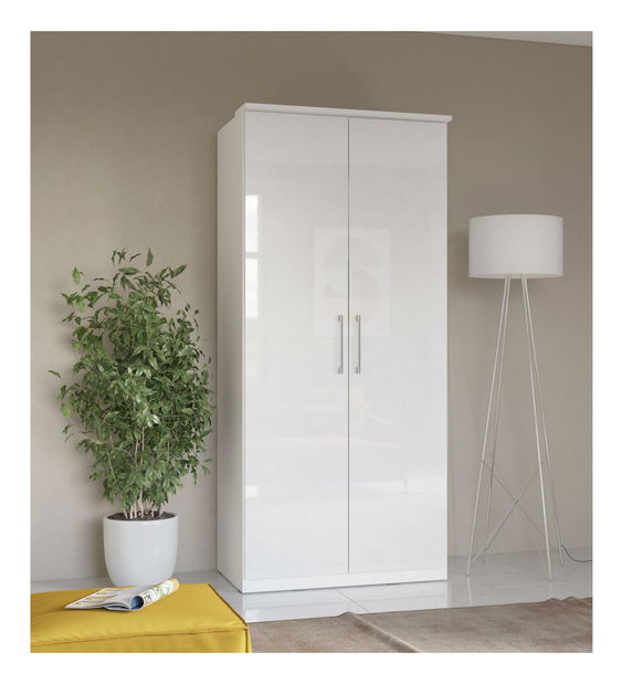 Dulap Centaury Tip 18 (alb + alb lucios)