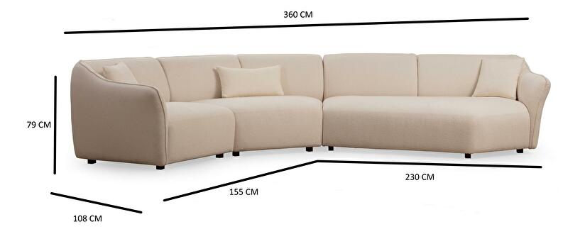 Sarokkanapé Mentasota 5 (krém)