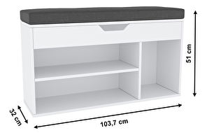 Cipőtároló Firin (fehér)