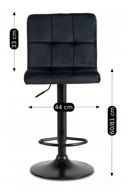 Barska stolica Normativa (crna tkanina) 